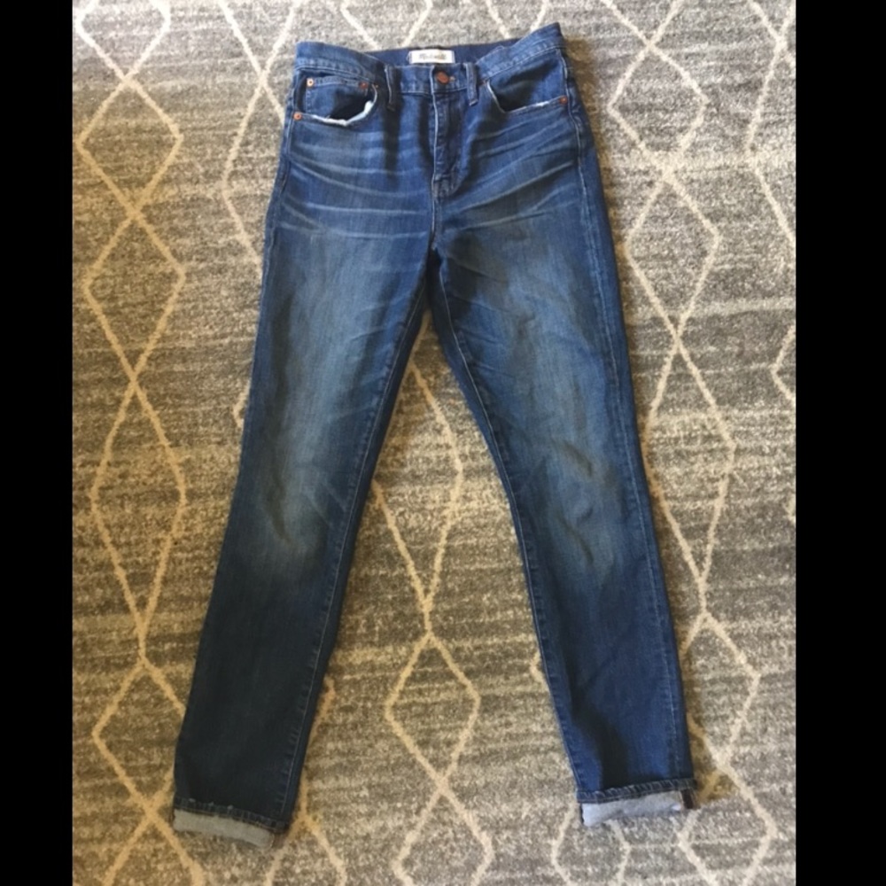 Madewell Long High Rise Slim Boy Jean